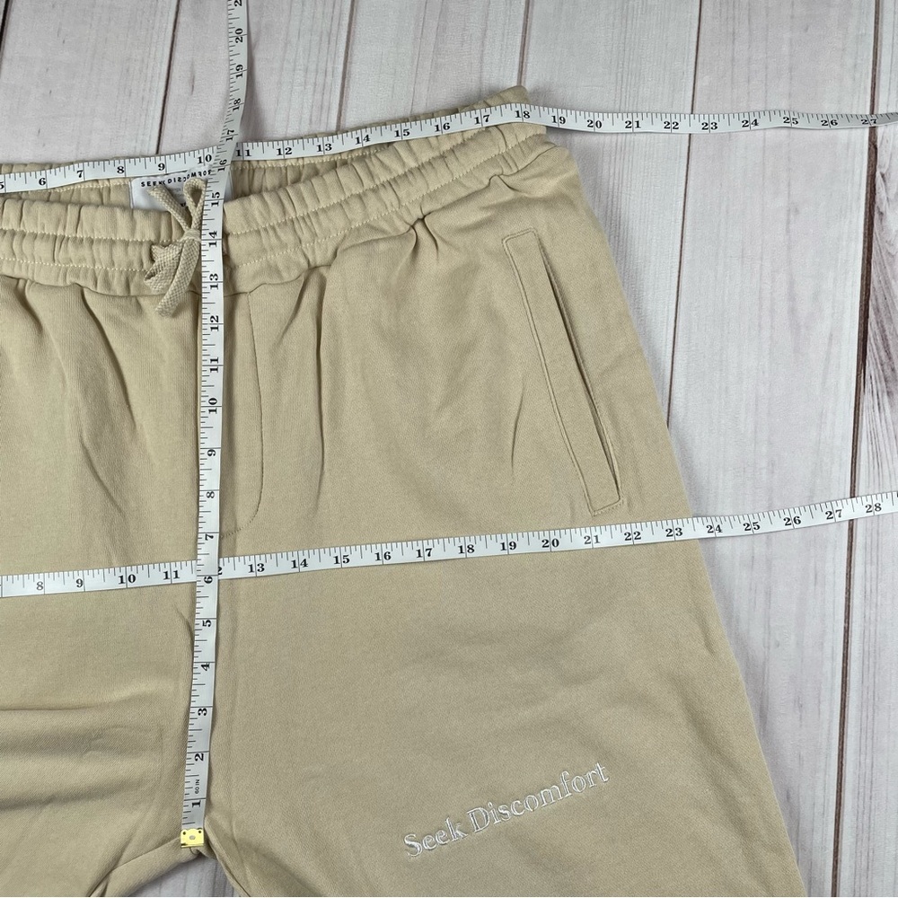 NWT Seek Discomfort Sweatpants Men’s XXL Tan Organic Cotton Relaxed Streetwear - Picture 10 of 13